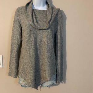 Iz Byer Gray Cowl Neck Sweater